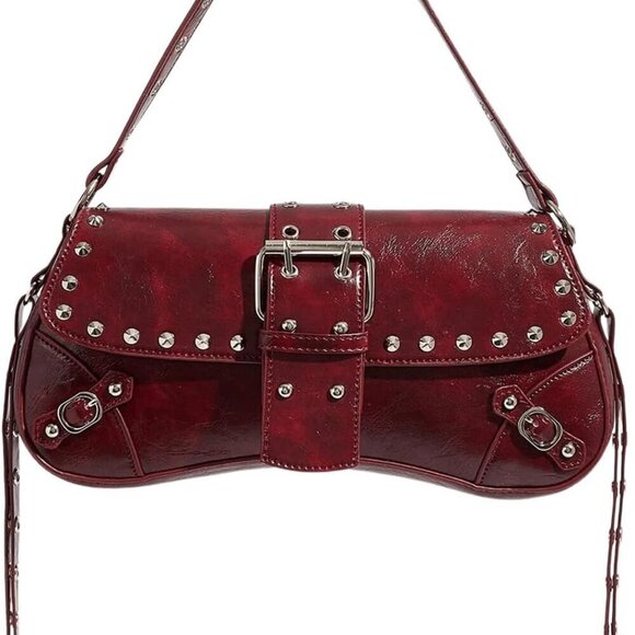 Handbags - Women's PU Leather Shoulder Bag Small Clutch Hobo Purse Y2K Style